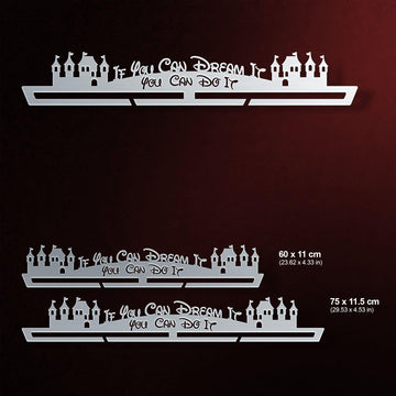 If You Can Dream It Medal Hanger shown in all available sizes with dimensions