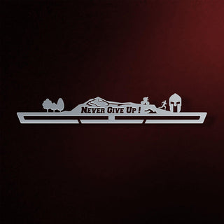 Never Give Up Trailscape Medal Hanger